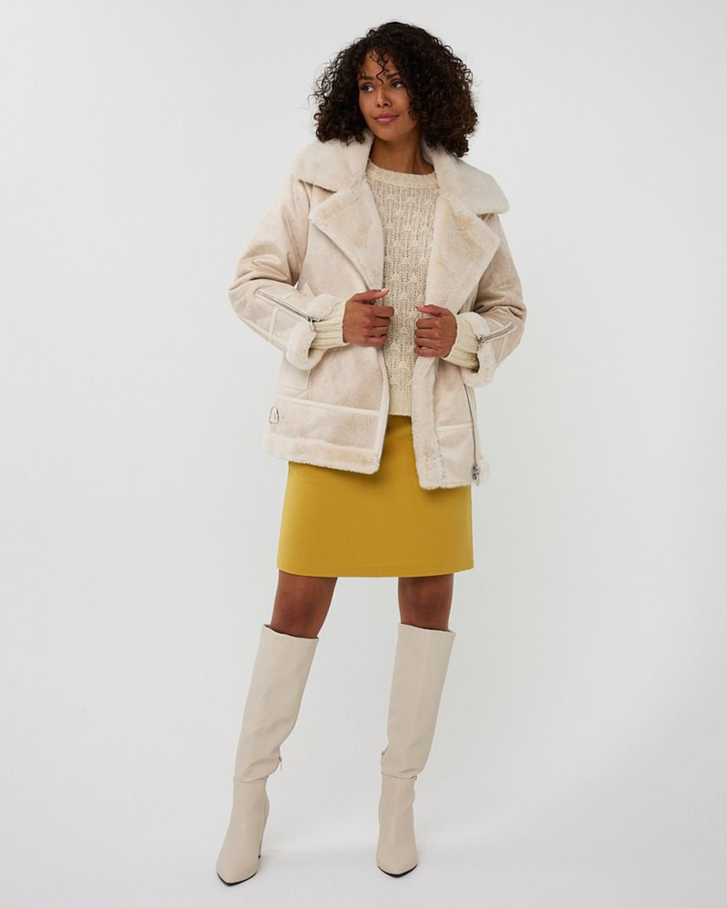 Jacket suedine long Beige Jacket suedine long Beige