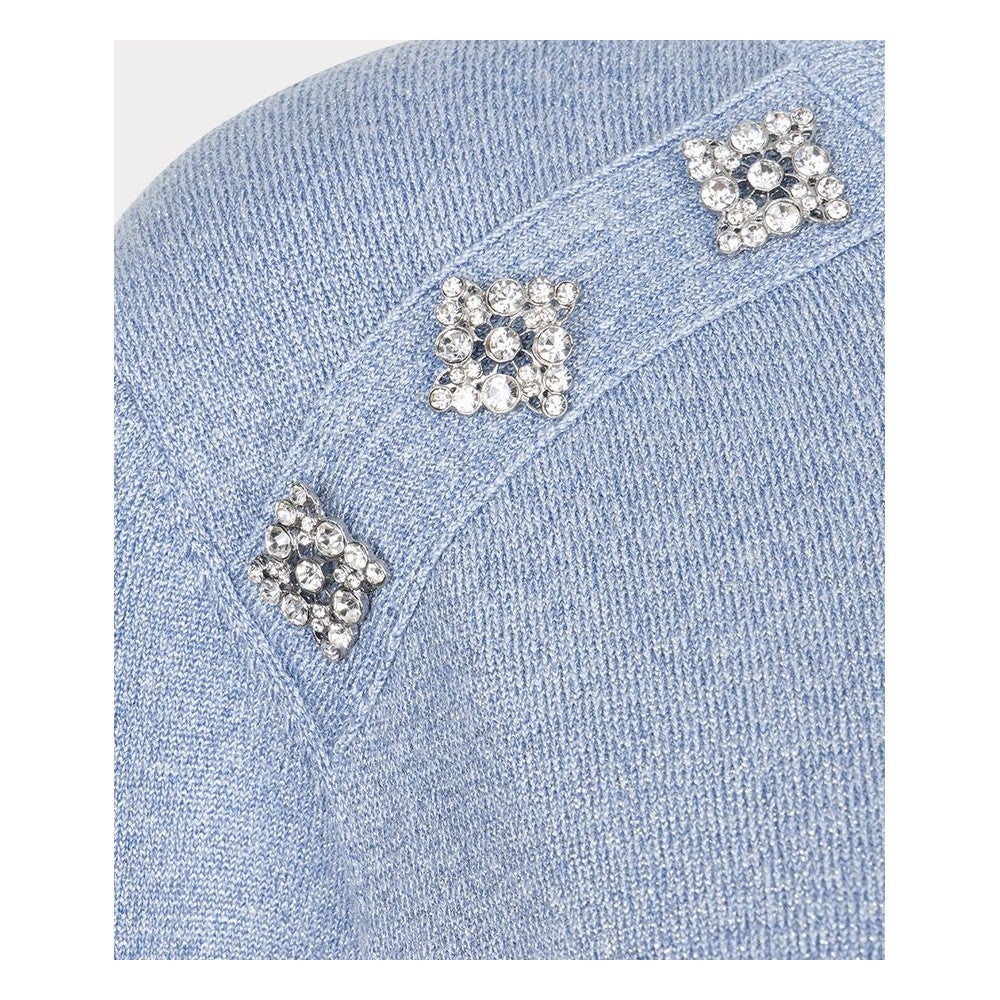 Sweater rounded neck lurex Blauw Sweater rounded neck lurex Blauw