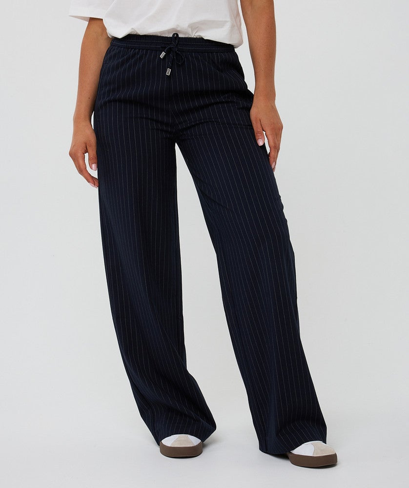 Trousers drawstrings pinstripe Blauw Trousers drawstrings pinstripe Blauw