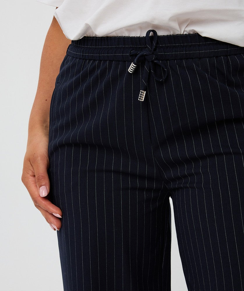 Trousers drawstrings pinstripe Blauw Trousers drawstrings pinstripe Blauw