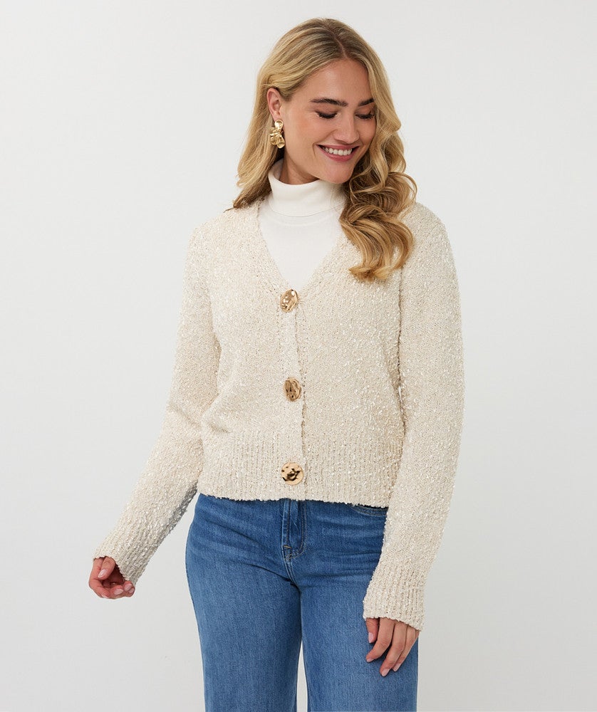 Cardigan fancy button Off White Cardigan fancy button Off White