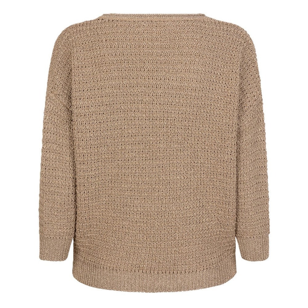 Sweater oversized lurex Beige Sweater oversized lurex Beige