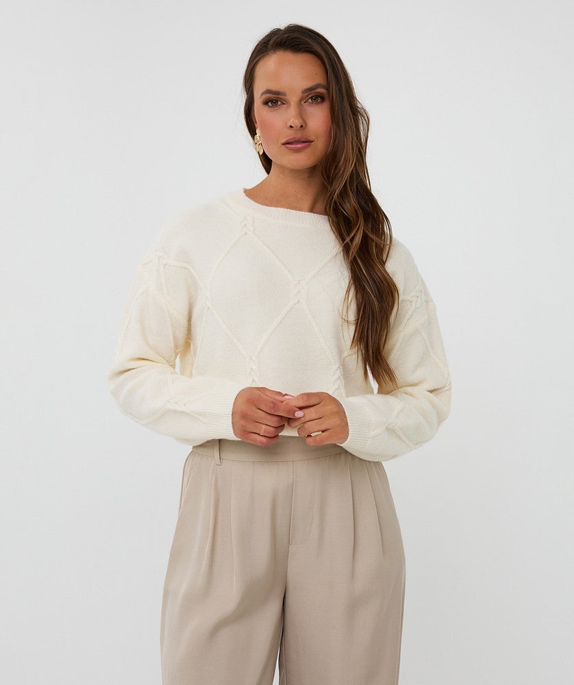 Sweater cable square Off White Sweater cable square Off White