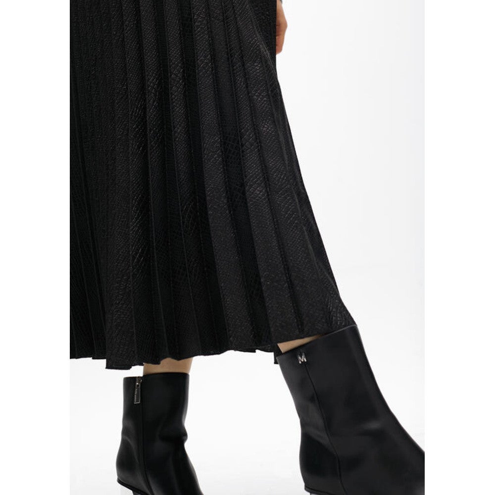 Geplooide Maxi Rok Zwart 1 Geplooide Maxi Rok Zwart 1