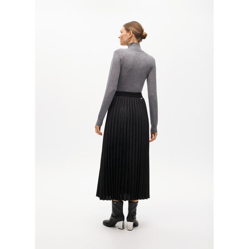 Geplooide Maxi Rok Zwart 1 Geplooide Maxi Rok Zwart 1