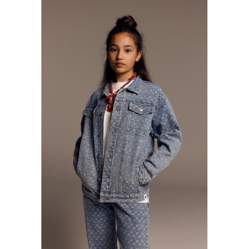 kids woven bull denim jacket Licht Blauw kids woven bull denim jacket Licht Blauw