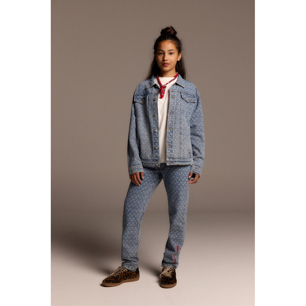 kids woven bull denim jacket Licht Blauw kids woven bull denim jacket Licht Blauw