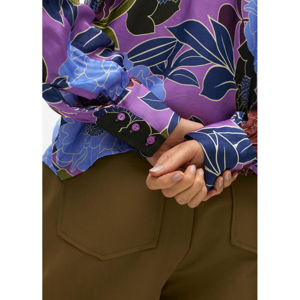 Bloemenpatroon Blouse Met Strikdetail Multi Bloemenpatroon Blouse Met Strikdetail Multi