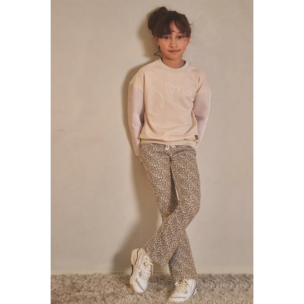 Sady AOP Rib Jersey Flared Pants Off White Sady AOP Rib Jersey Flared Pants Off White