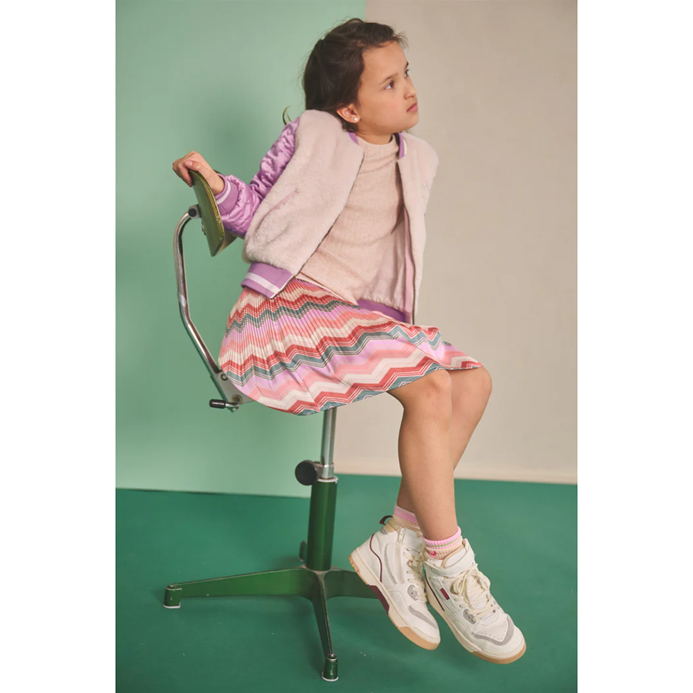 Doris Stepped Jacket with Fur Roze Doris Stepped Jacket with Fur Roze