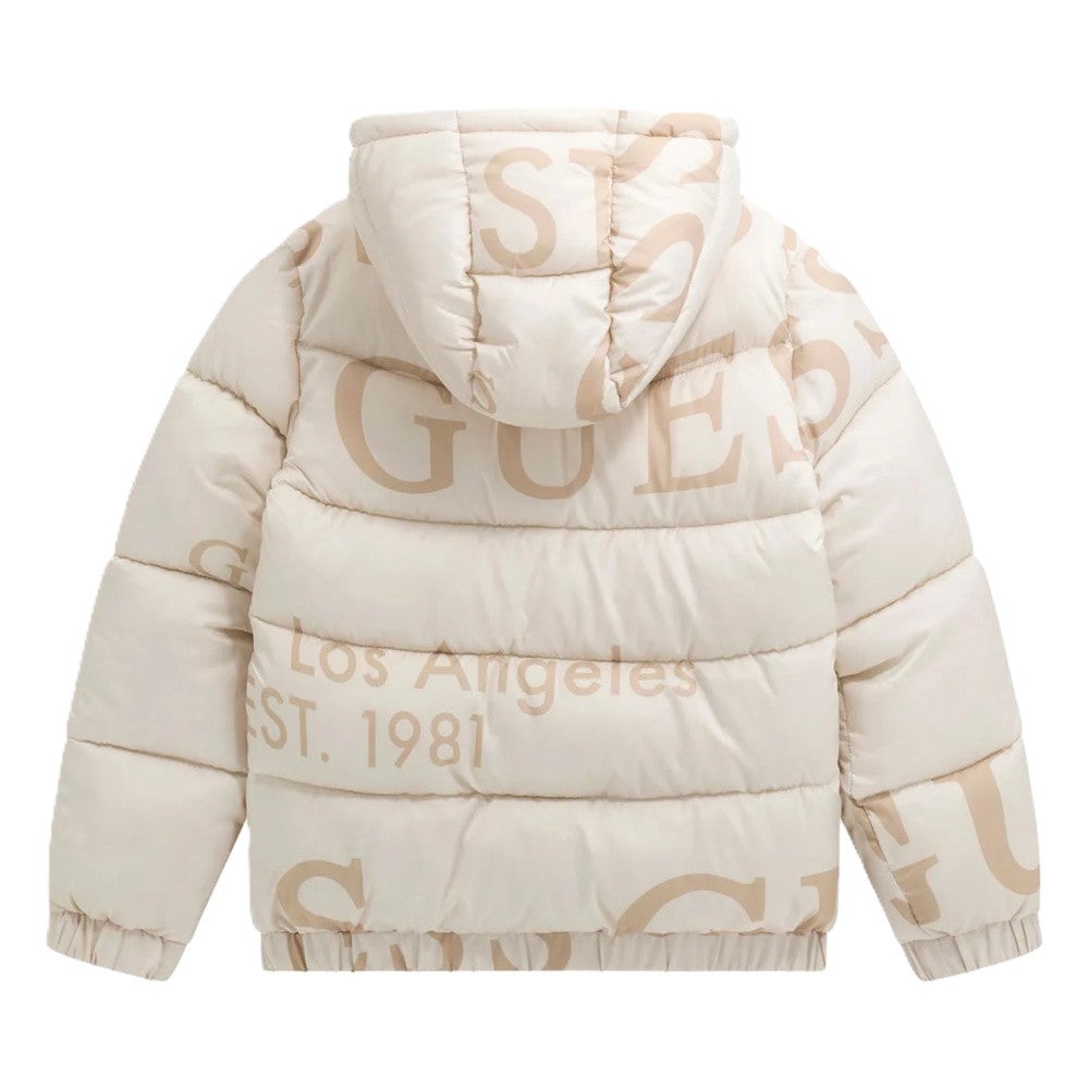 OVERSIZE HOODED LS PUFFER JACKET Off White OVERSIZE HOODED LS PUFFER JACKET Off White