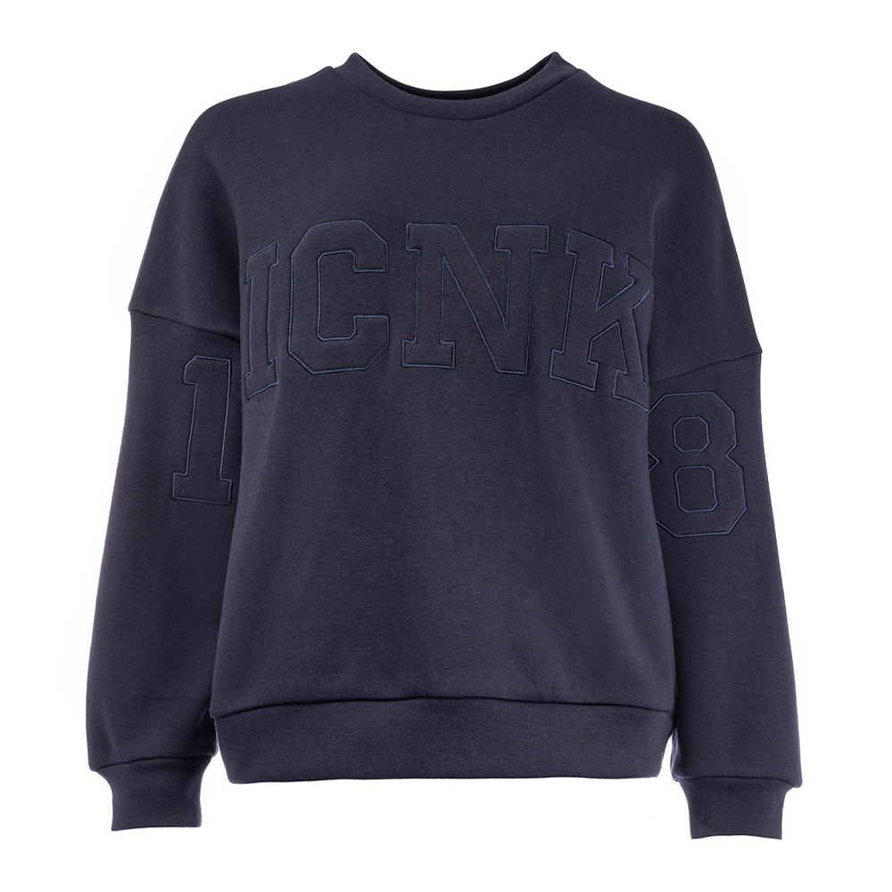 Stien Brushed Fleece Sweater Blauw Stien Brushed Fleece Sweater Blauw