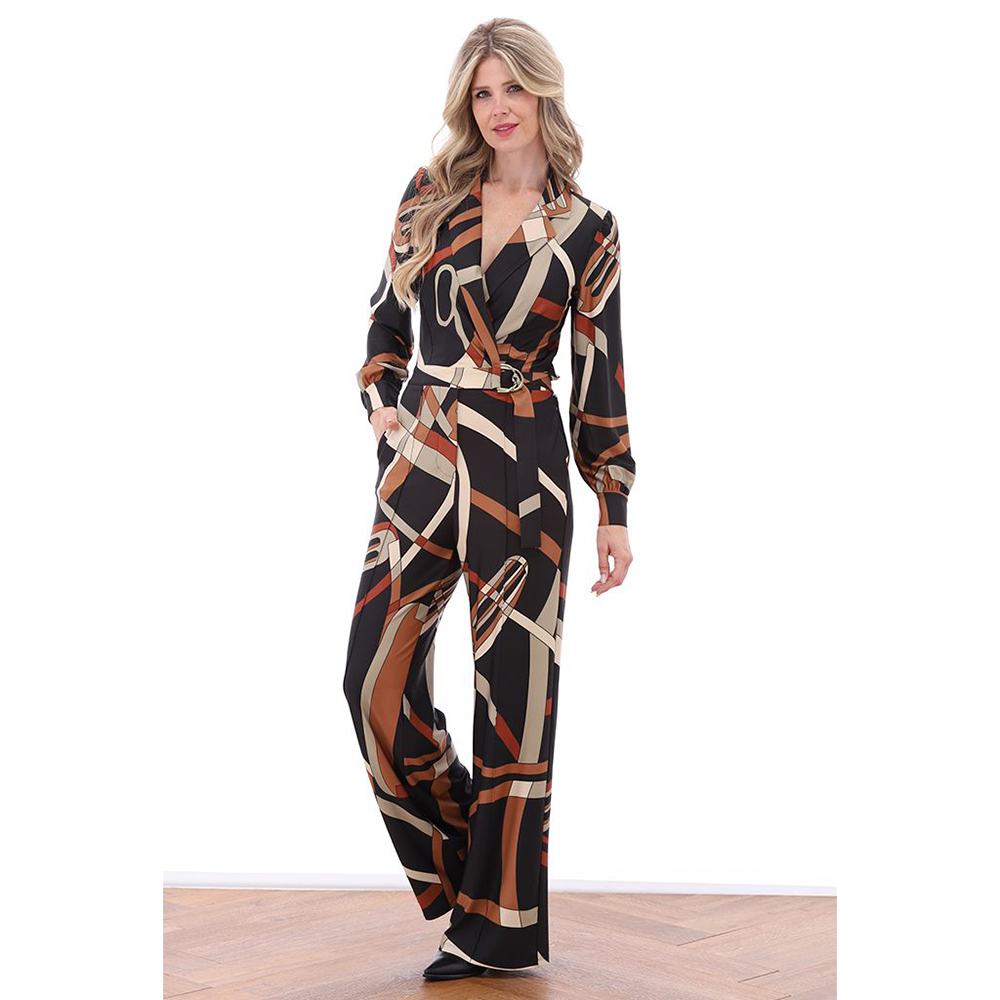 Jumpsuit met design B336 Zwart 1 Jumpsuit met design B336 Zwart 1