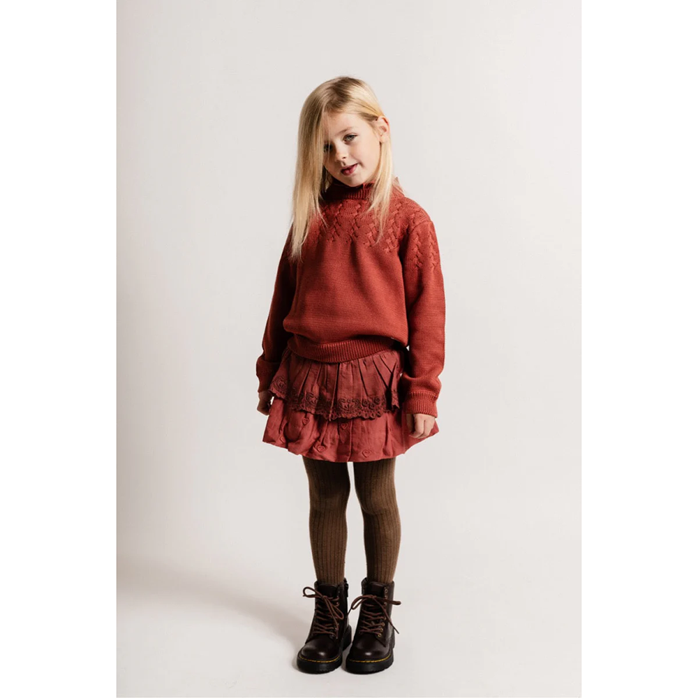 Vallon Ajour Knitted Sweater Rood Vallon Ajour Knitted Sweater Rood
