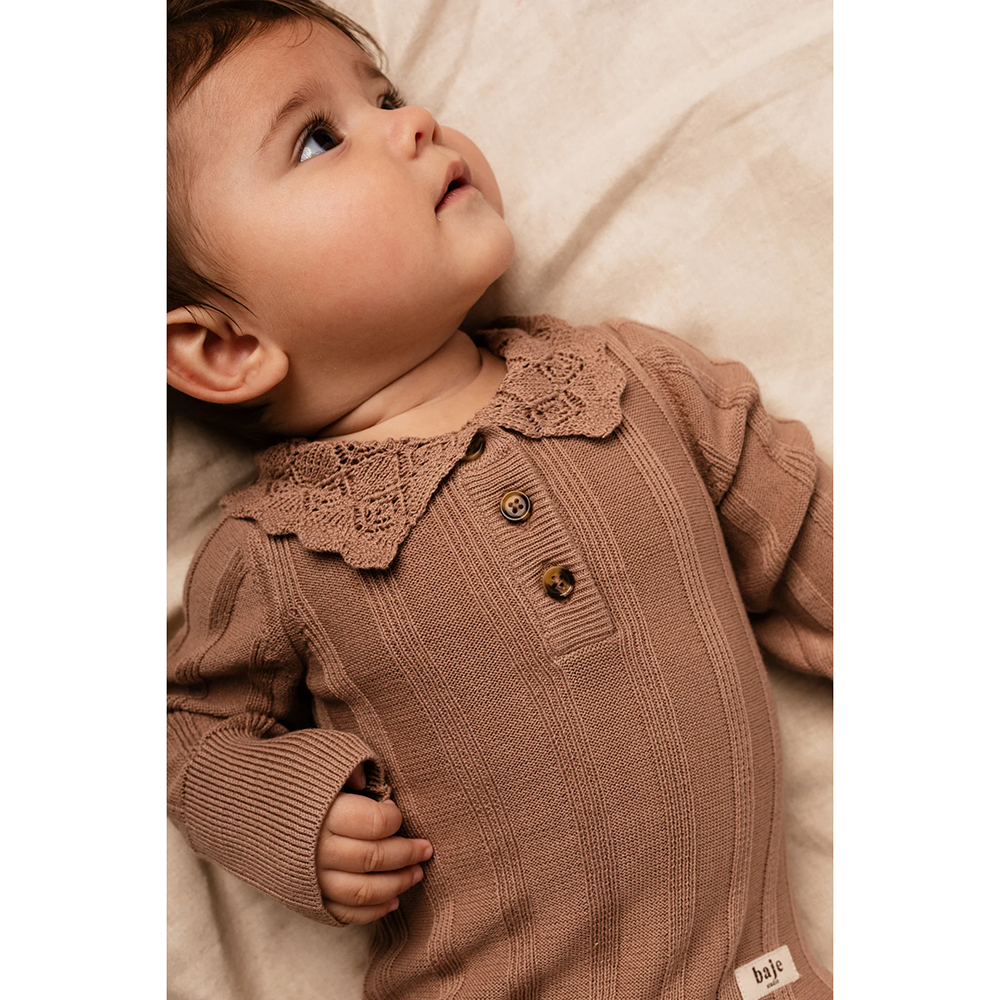 Avusy Romper Rib Ruffled Roze Avusy Romper Rib Ruffled Roze