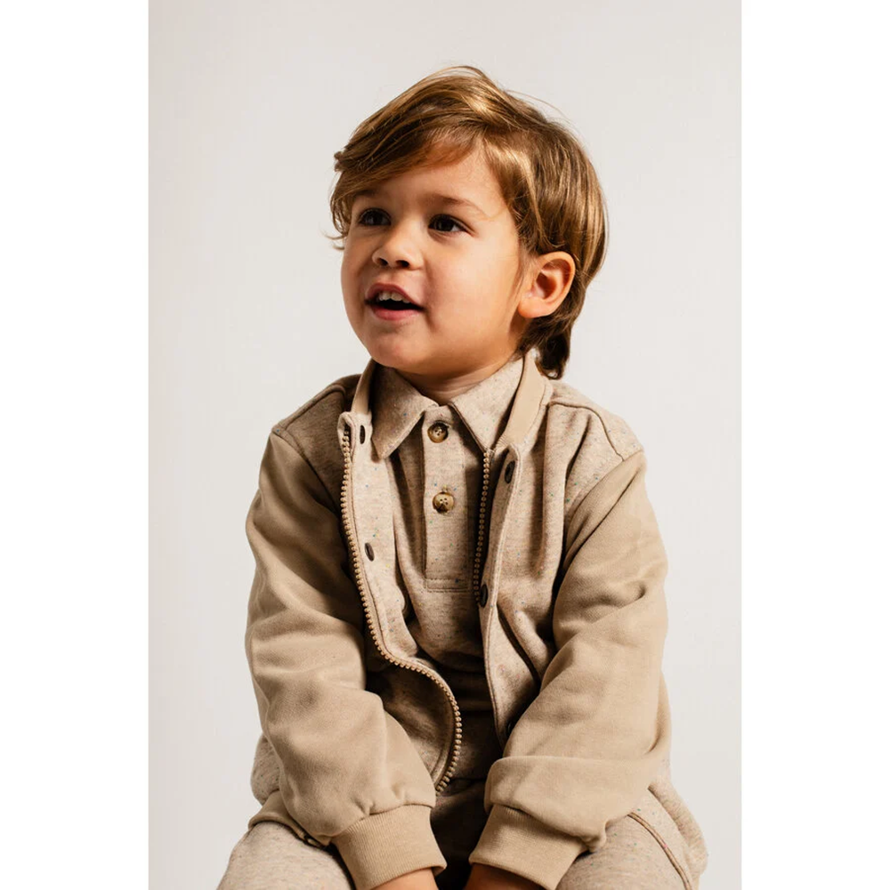 Denezy Longsleeve Polo Zand Denezy Longsleeve Polo Zand