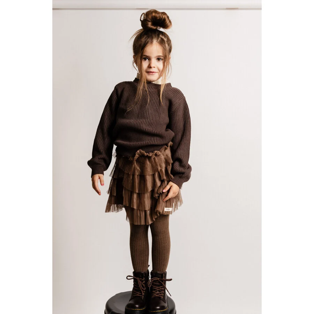 Soho Knitted Sweater Collar Bruin 1 Soho Knitted Sweater Collar Bruin 1