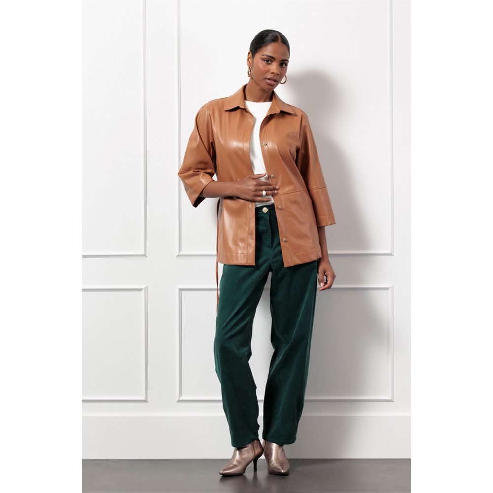 Lenny faux leather blouse Camel Lenny faux leather blouse Camel