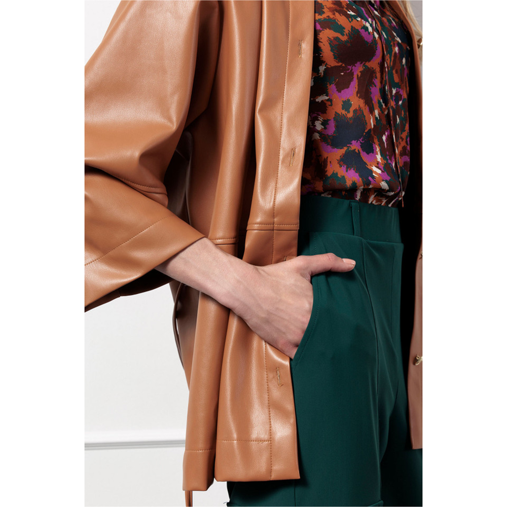 Lenny faux leather blouse Camel Lenny faux leather blouse Camel