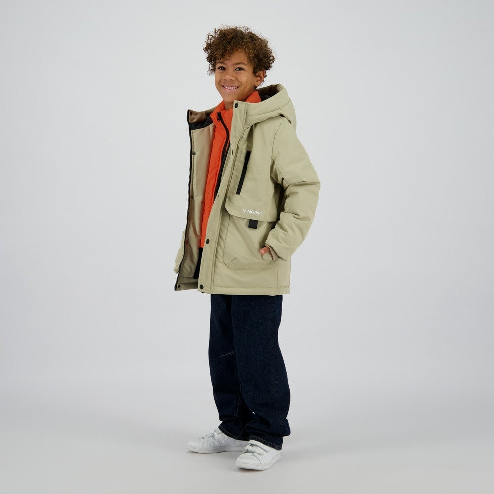 Tharpa Parka Jacket Beige Tharpa Parka Jacket Beige