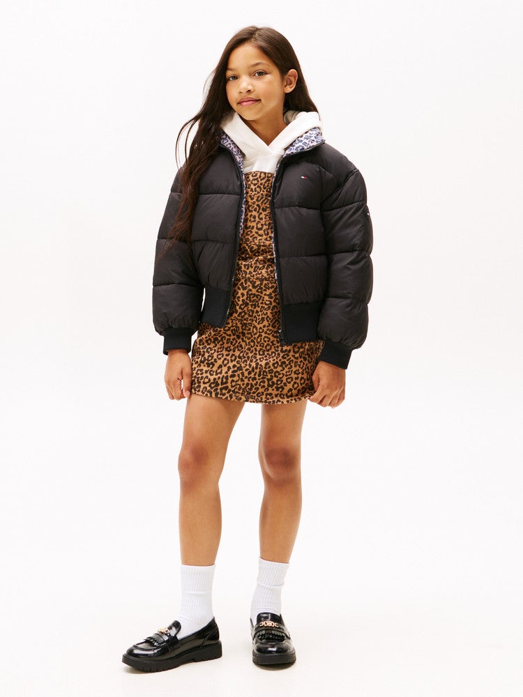 Reversible Puffer Jacket Leopard Zwart 1 Reversible Puffer Jacket Leopard Zwart 1