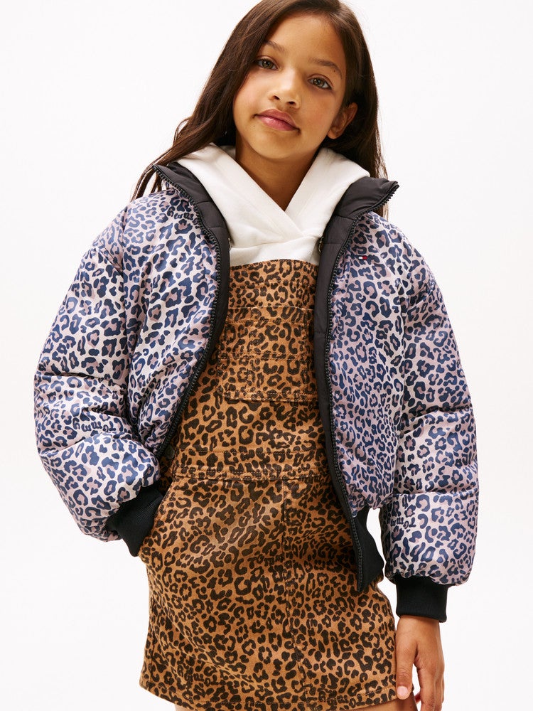 Reversible Puffer Jacket Leopard Zwart 1 Reversible Puffer Jacket Leopard Zwart 1