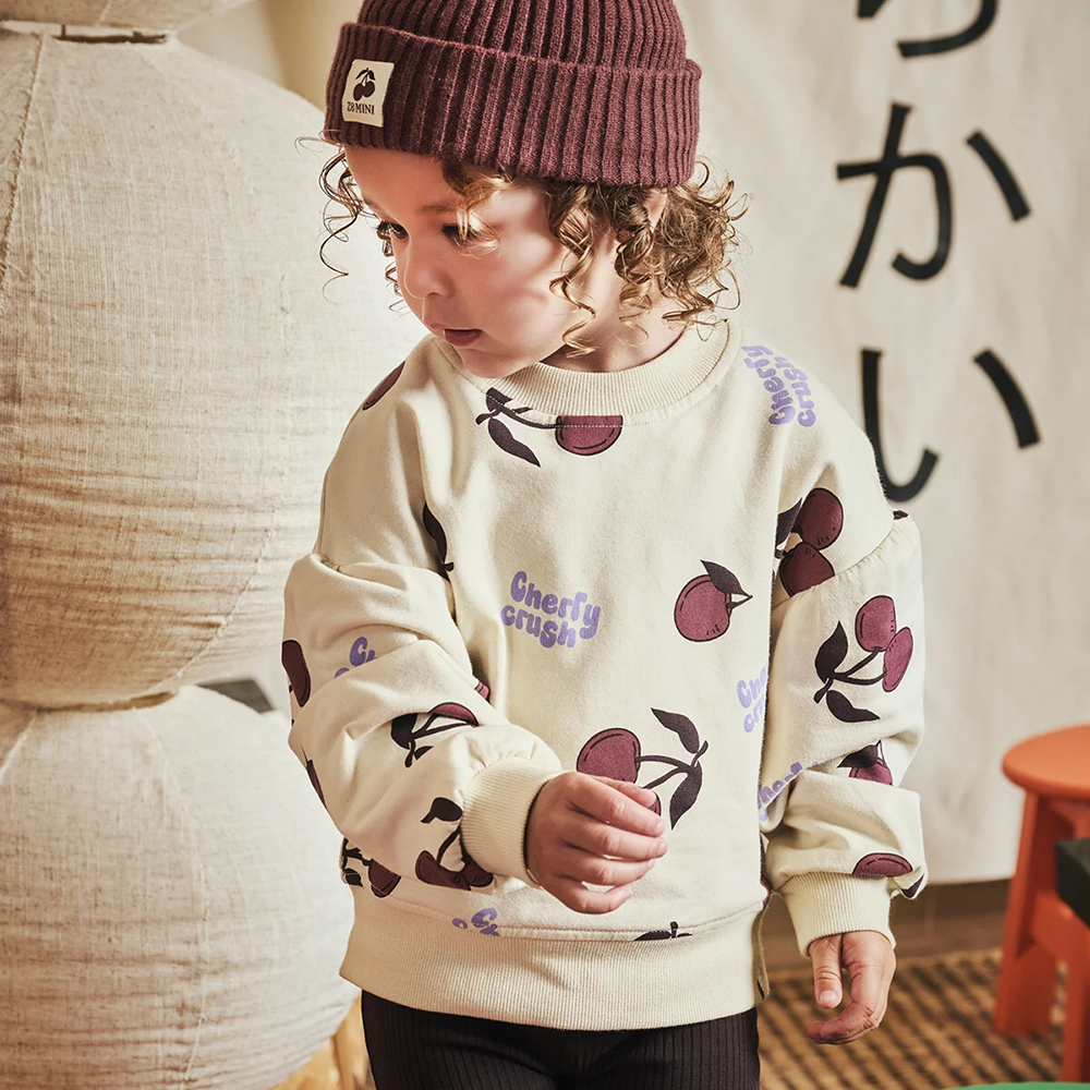 Liefe Mini Sweater Cherries Off White Liefe Mini Sweater Cherries Off White