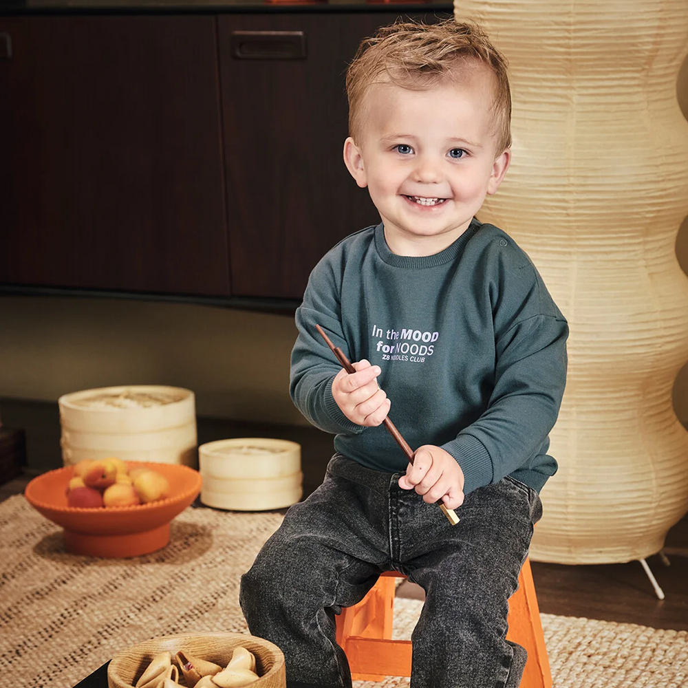 Jurgen Mini Sweater Backprint Bowl Blauw Jurgen Mini Sweater Backprint Bowl Blauw