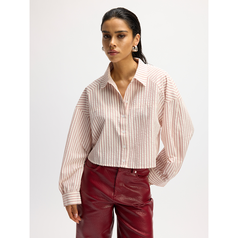 Ladies Woven Oversized Striped Blouse Sadie Wit 1 Ladies Woven Oversized Striped Blouse Sadie Wit 1