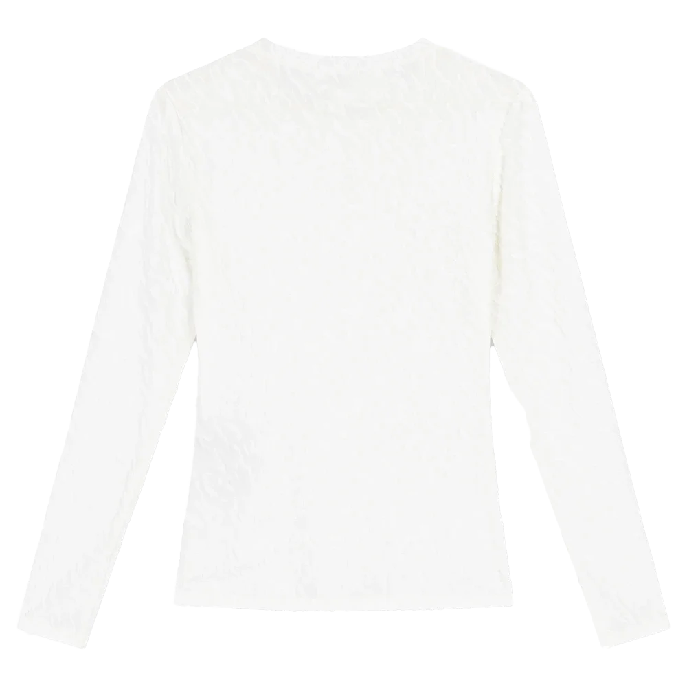 Ladies Knitted Fitted Structure Top Pepper Off White Ladies Knitted Fitted Structure Top Pepper Off White