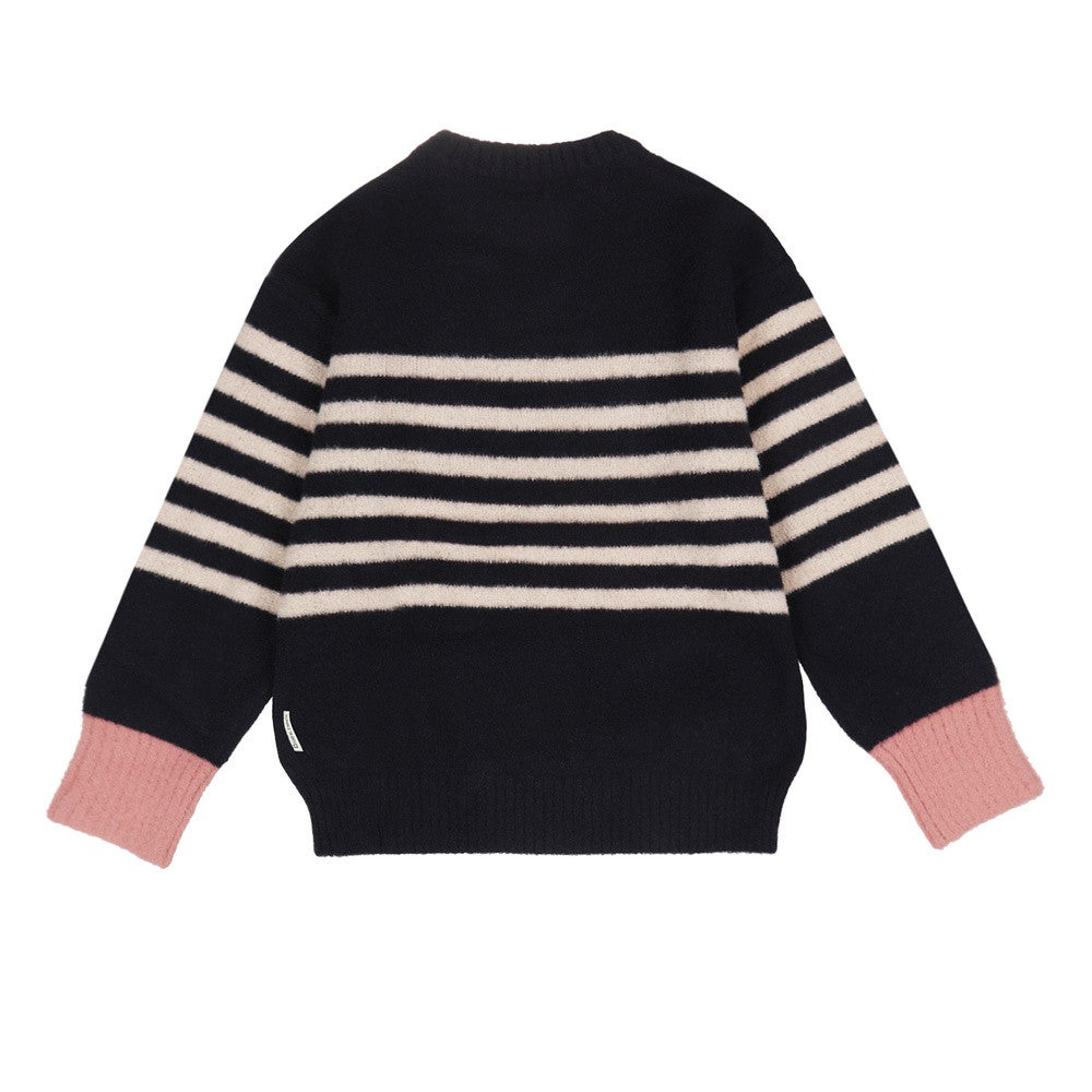 Sante Knitted Sweater Stripes Donker Blauw Sante Knitted Sweater Stripes Donker Blauw