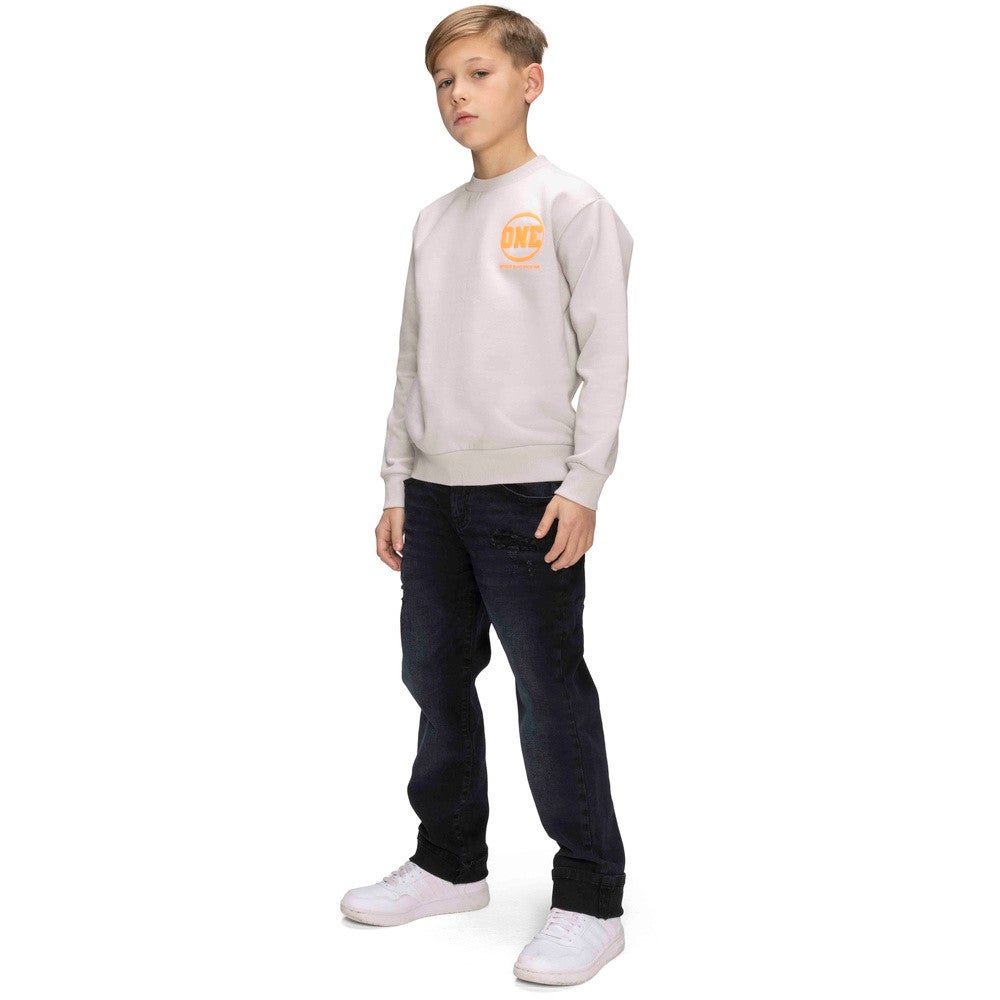 Joshua Crewneck Sweater Backprint Grijs Joshua Crewneck Sweater Backprint Grijs