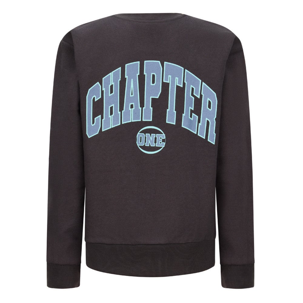 Joshua Crewneck Sweater Backprint Antraciet Joshua Crewneck Sweater Backprint Antraciet