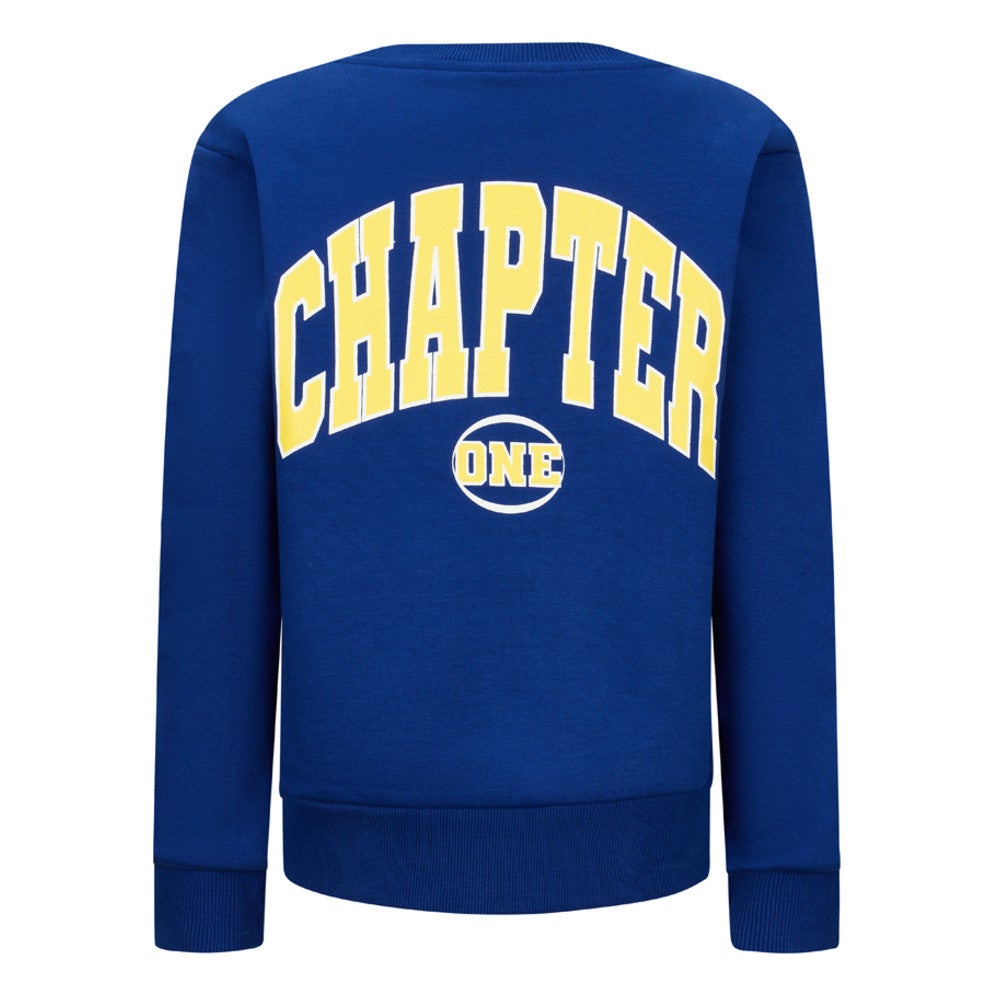 Joshua Crewneck Sweater Backprint Blauw Joshua Crewneck Sweater Backprint Blauw