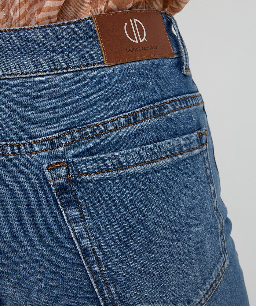 Trousers straight embellished jeans Blauw Trousers straight embellished jeans Blauw