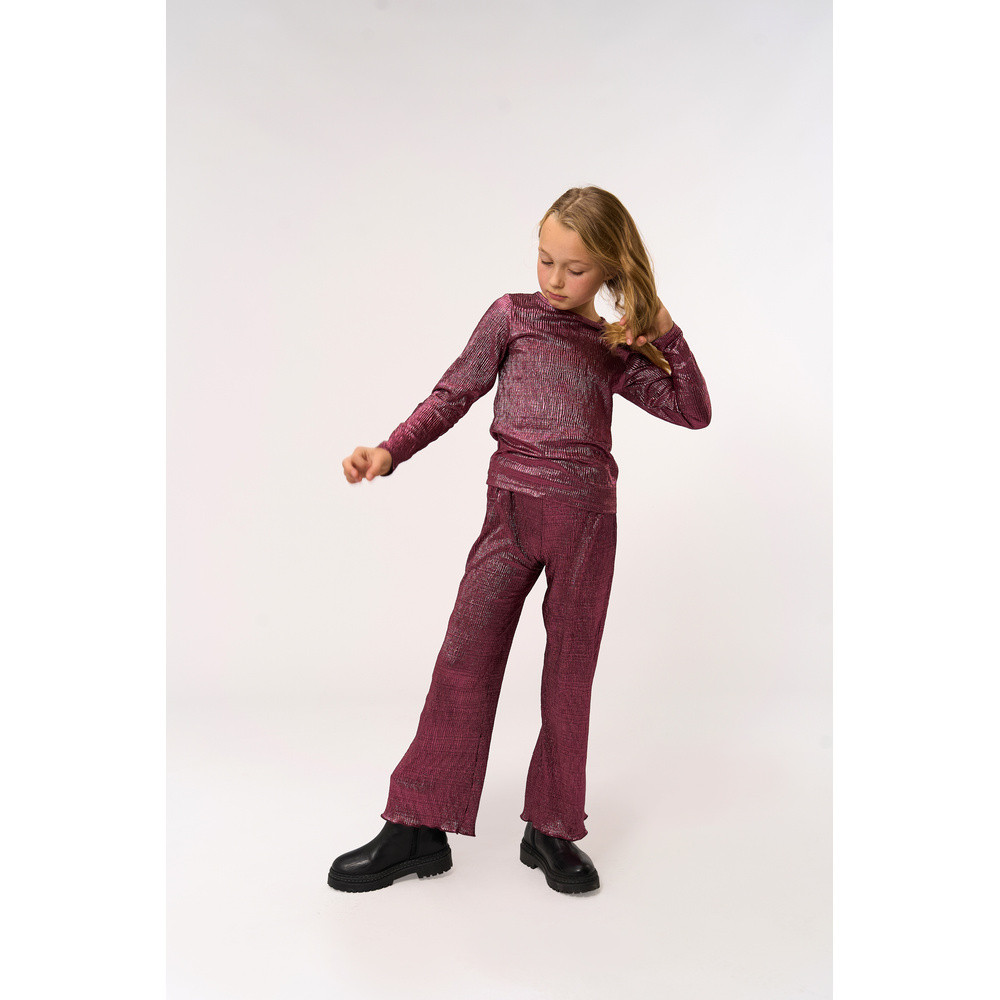 Prudence Longlseeve Pleat Tee Glitter Roze Prudence Longlseeve Pleat Tee Glitter Roze