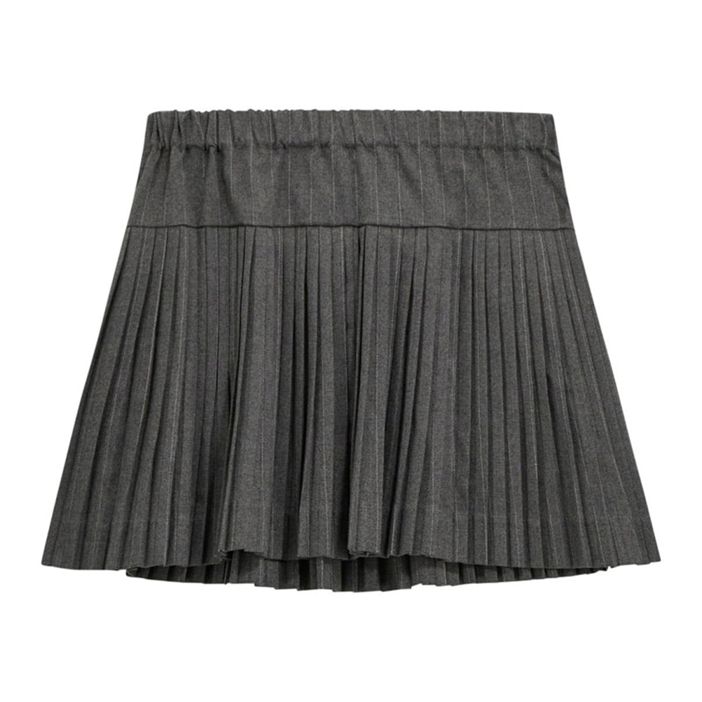 PINSTRIPE PLEATED MINI SKIRT Antraciet PINSTRIPE PLEATED MINI SKIRT Antraciet