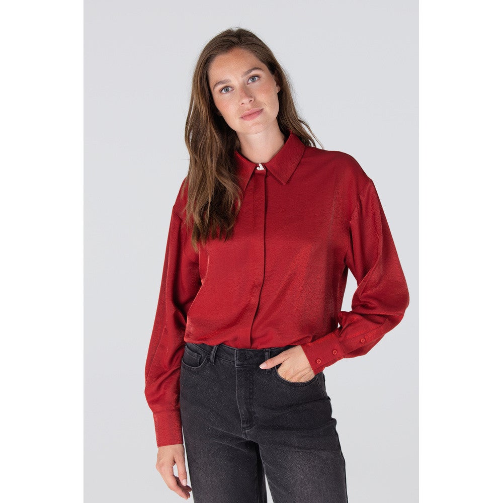 DOLORES BLOUSE WS 731 long sleeve Rood DOLORES BLOUSE WS 731 long sleeve Rood