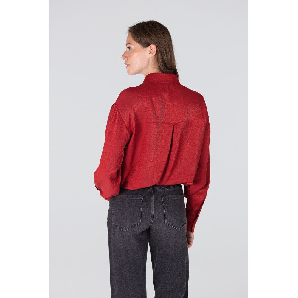 DOLORES BLOUSE WS 731 long sleeve Rood DOLORES BLOUSE WS 731 long sleeve Rood