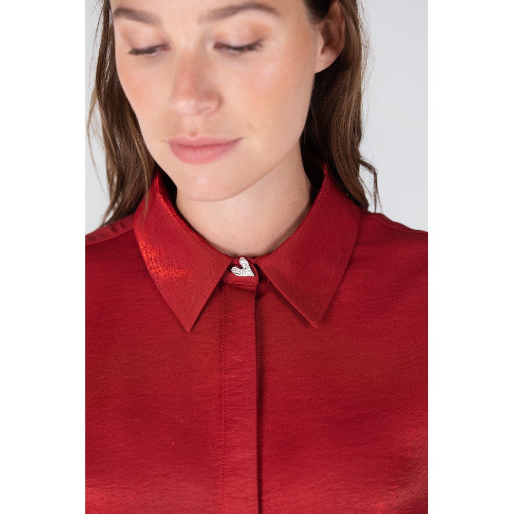 DOLORES BLOUSE WS 731 long sleeve Rood DOLORES BLOUSE WS 731 long sleeve Rood