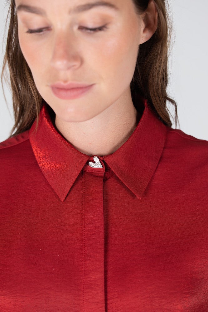DOLORES BLOUSE WS 731 long sleeve Rood DOLORES BLOUSE WS 731 long sleeve Rood