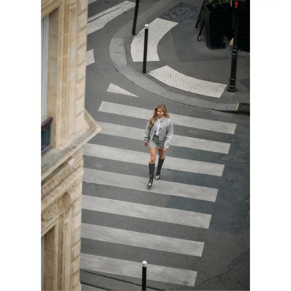 Jacket Lola Boucle Wol Zilver Jacket Lola Boucle Wol Zilver