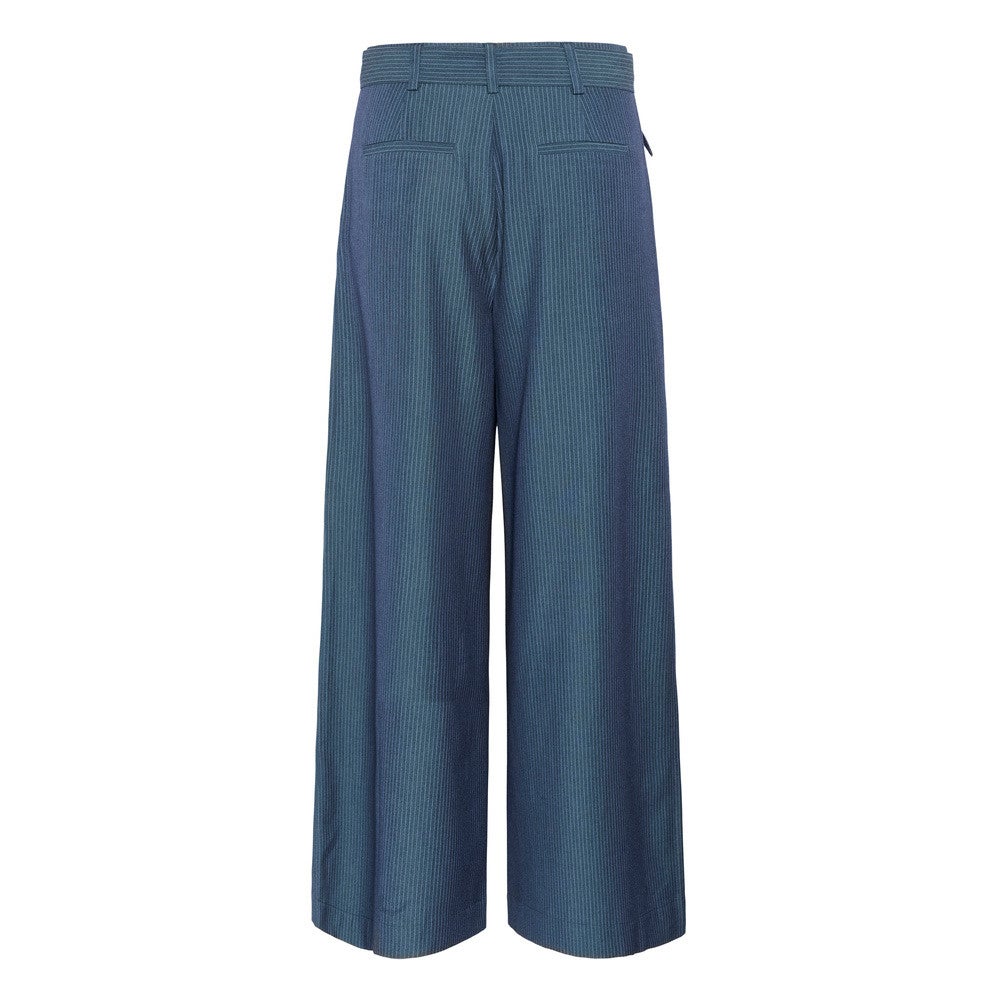 VittaMW High Wide Pants Donker Blauw VittaMW High Wide Pants Donker Blauw