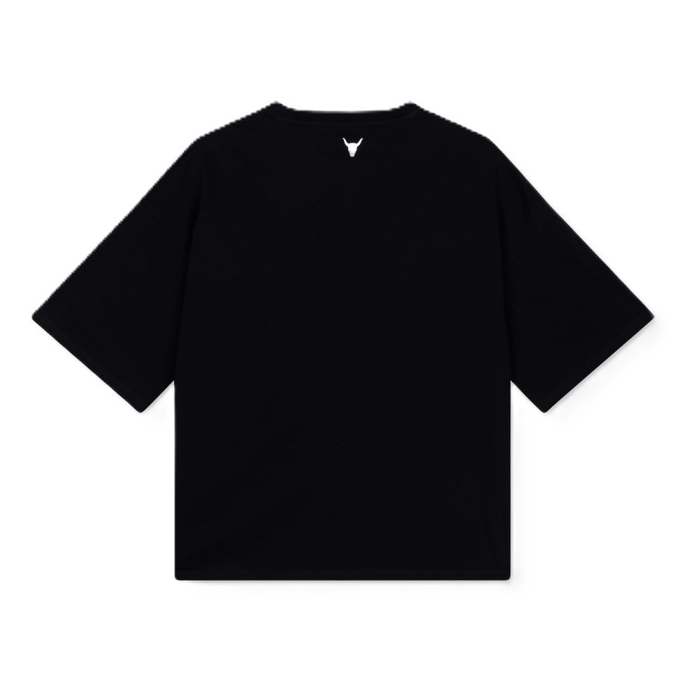 Ladies Knitted Foil Print T-shirt Zwart 1 Ladies Knitted Foil Print T-shirt Zwart 1