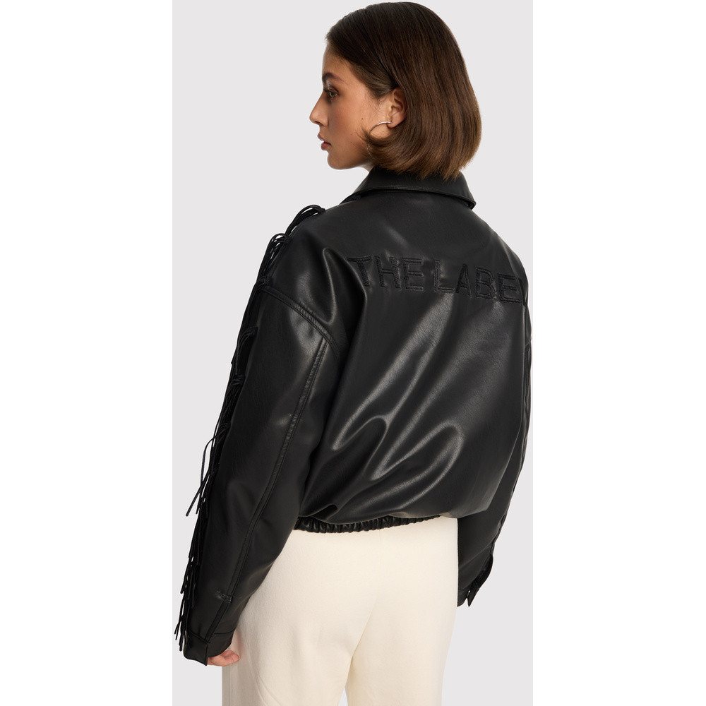 Ladies Woven Fringe Jacket Zwart 1 Ladies Woven Fringe Jacket Zwart 1