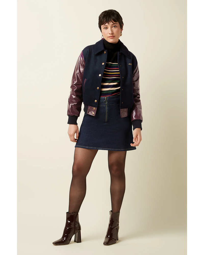 Billie Baseball Jacket Shine Rood Billie Baseball Jacket Shine Rood