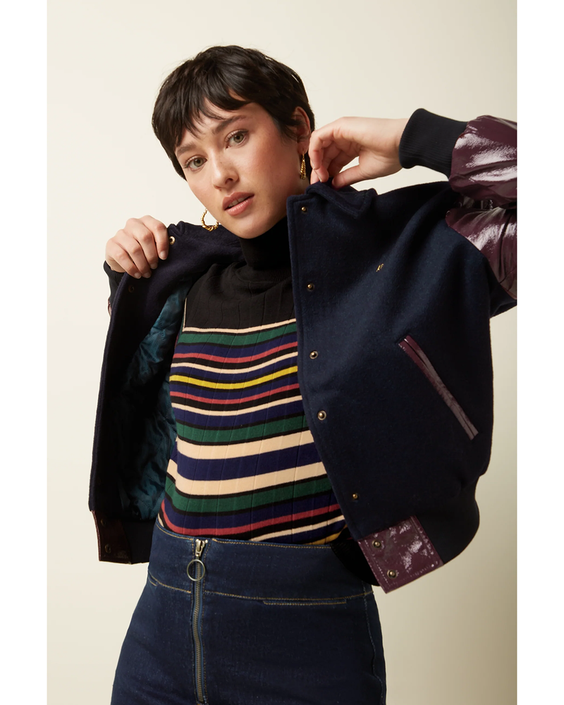 Billie Baseball Jacket Shine Rood Billie Baseball Jacket Shine Rood