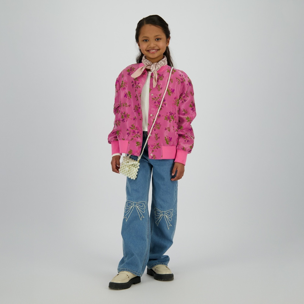 Cato Bow Jeans Wide Leg Blauw Cato Bow Jeans Wide Leg Blauw