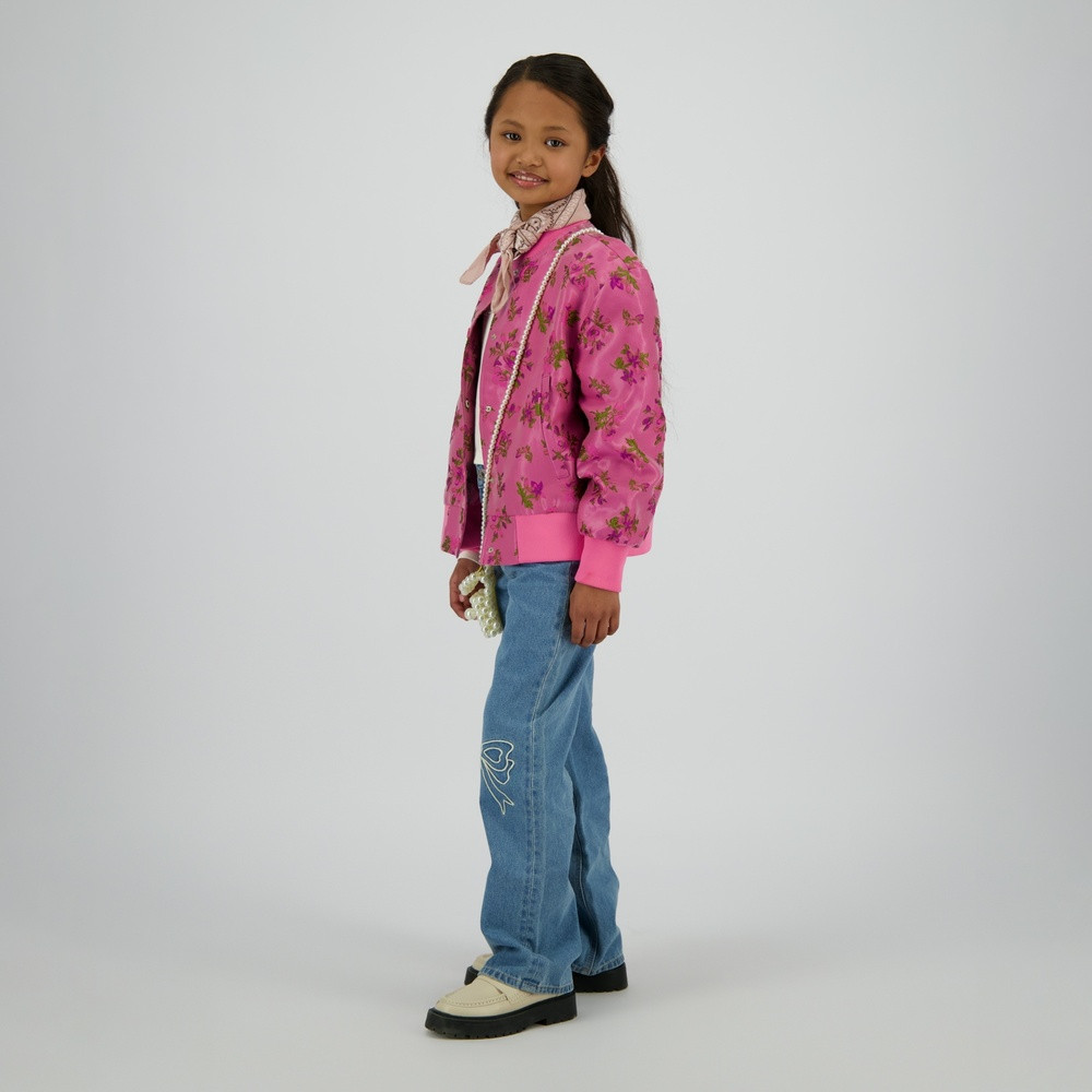 Cato Bow Jeans Wide Leg Blauw Cato Bow Jeans Wide Leg Blauw