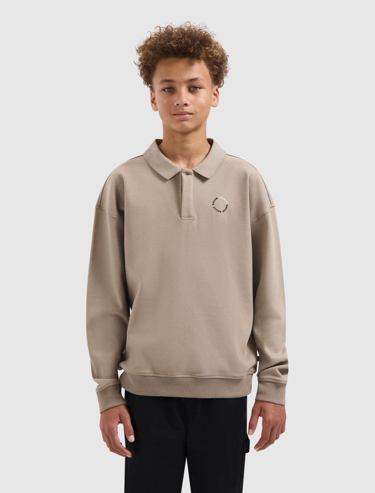 Junior Circle Logo Polo Sweater Bruin 1 Junior Circle Logo Polo Sweater Bruin 1